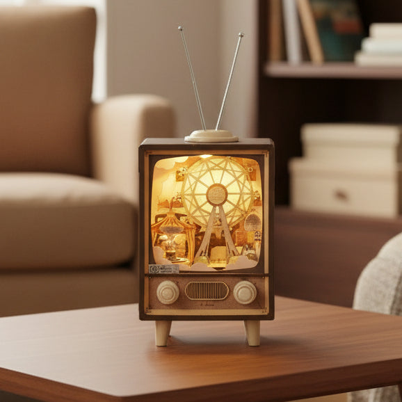 Sunset Carnival – Light-Up Wooden Music Box Gift