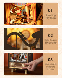 Sunset Carnival – Light-Up Wooden Music Box Gift