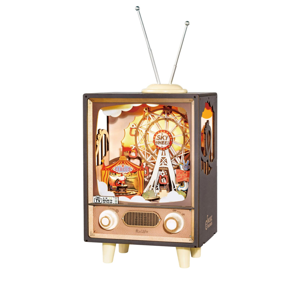Sunset Carnival – Light-Up Wooden Music Box Gift