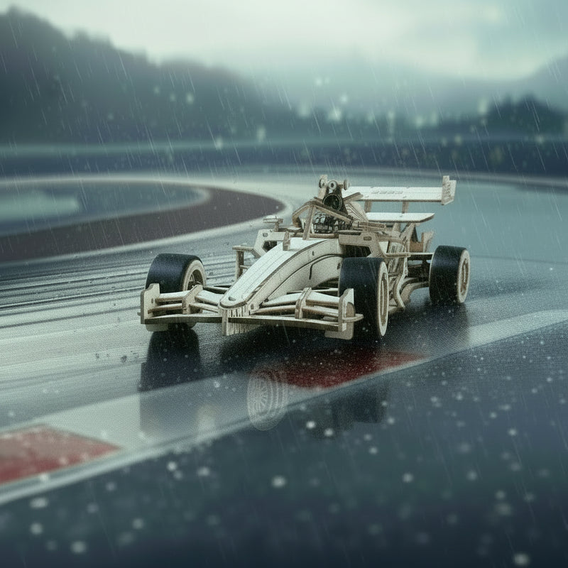 Racing Car – 3D Wooden Puzzle with Working Mechanical Engine