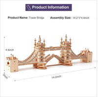 Tower Bridge – Detailed Wooden Architectural Model