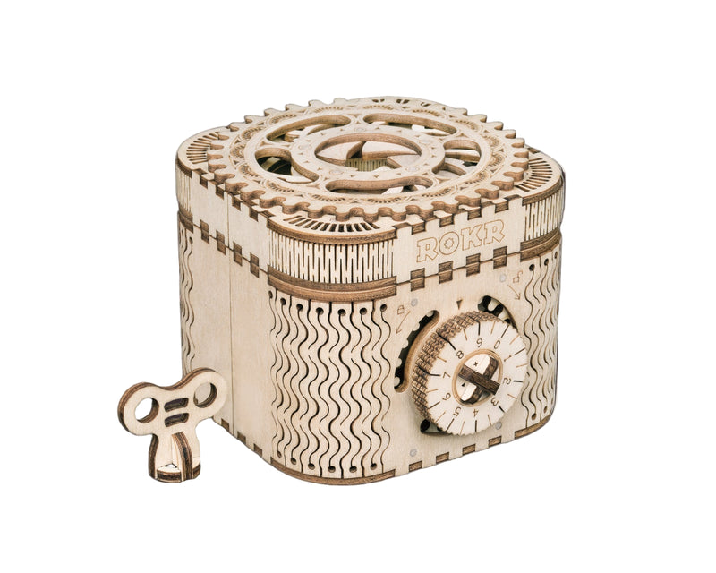 Treasure Box – 3D Wooden Mechanical Puzzle & Secret Lock Box