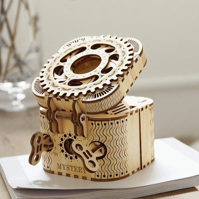 Treasure Box – 3D Wooden Mechanical Puzzle & Secret Lock Box