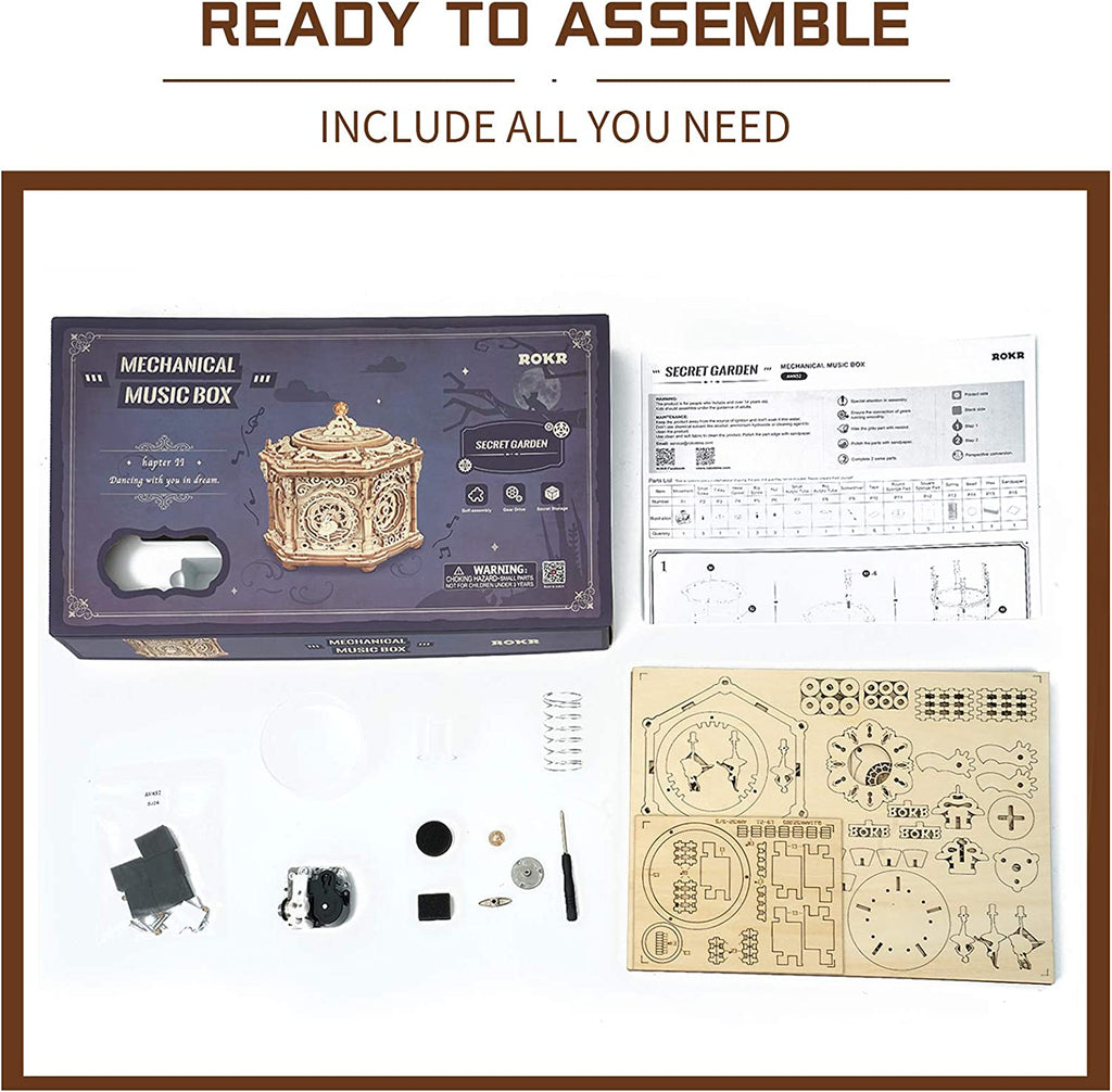 Secret Garden – Elegant Wooden Music Box Kit