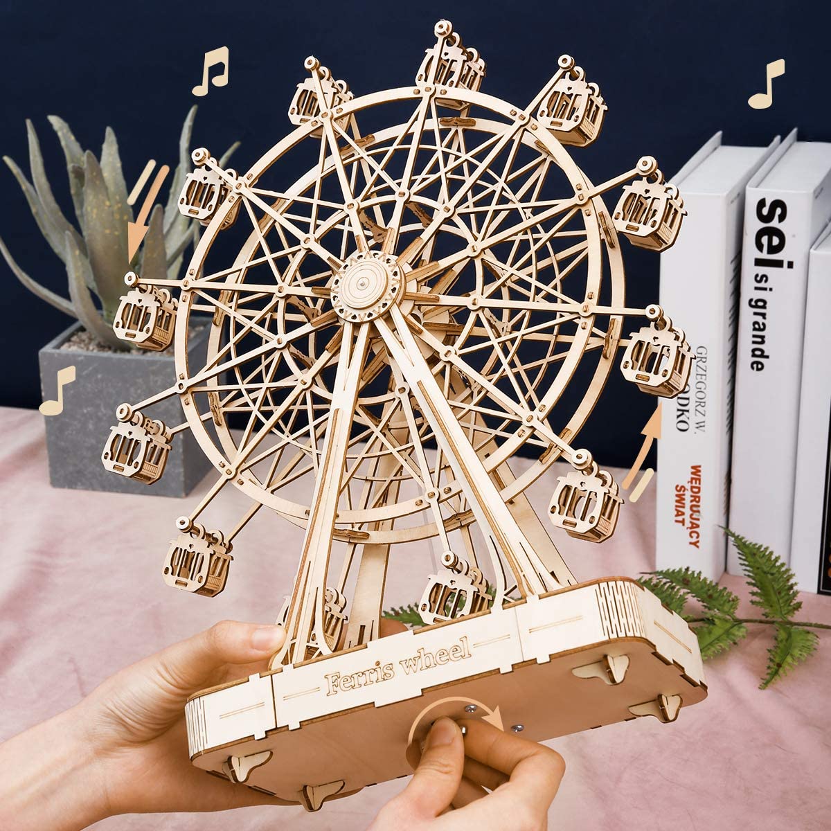 Wooden Ferris Wheel – Rotating Gift Music Box