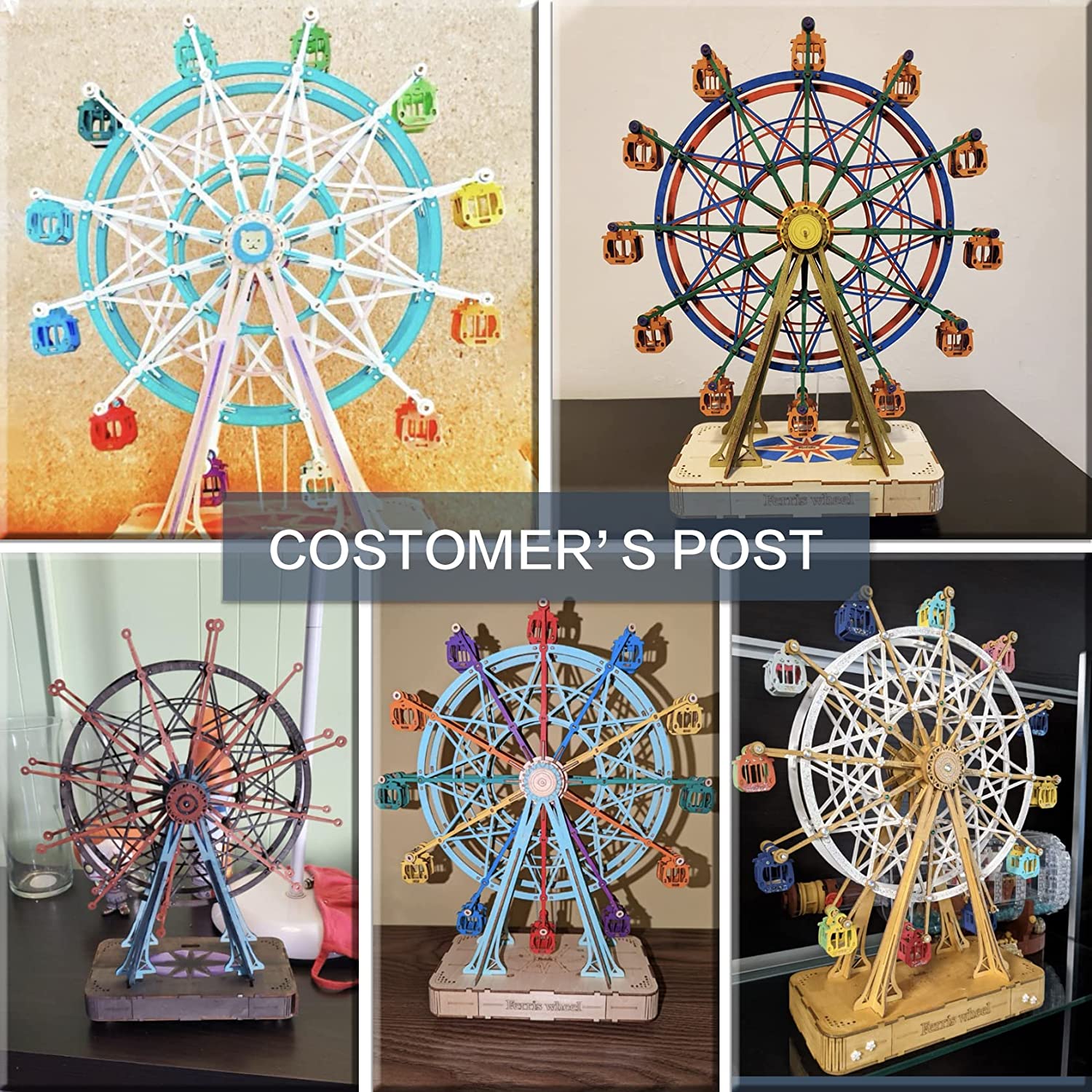 Wooden Ferris Wheel – Rotating Gift Music Box