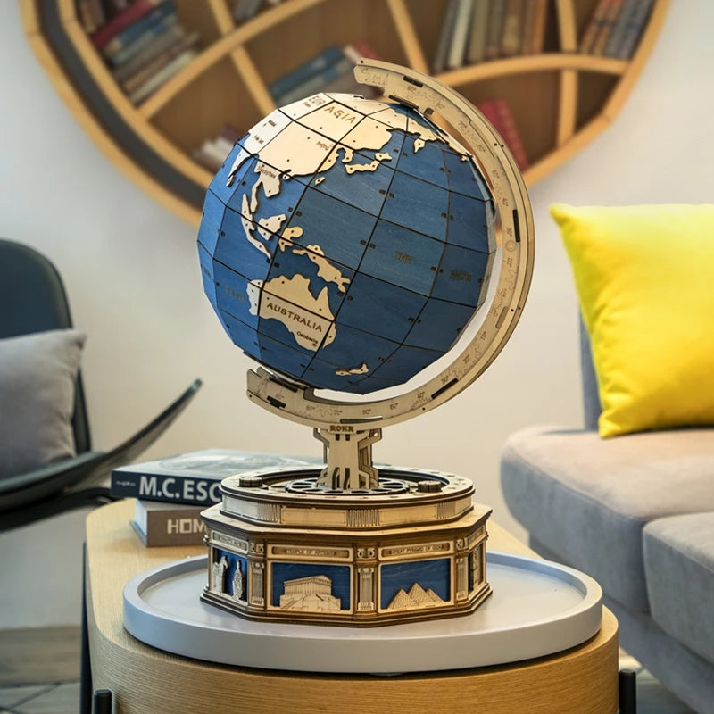 Wooden Earth Globe – Premium 3D Display Model