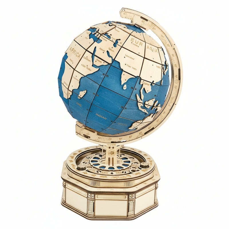 Wooden Earth Globe – Premium 3D Display Model
